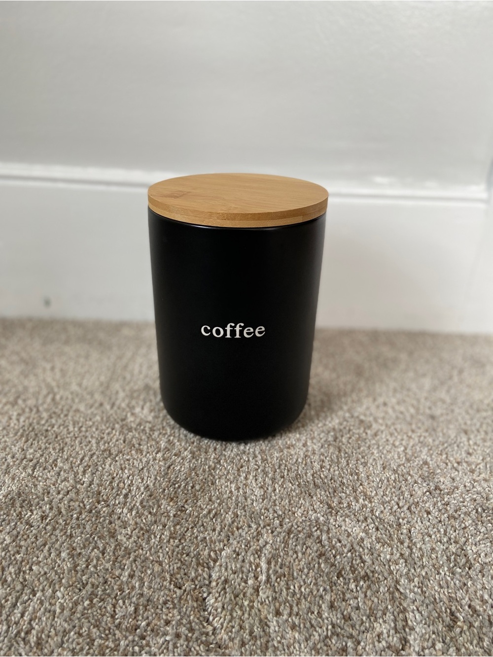 Signature Housewares Expression Coffee Canister with Wood Lid